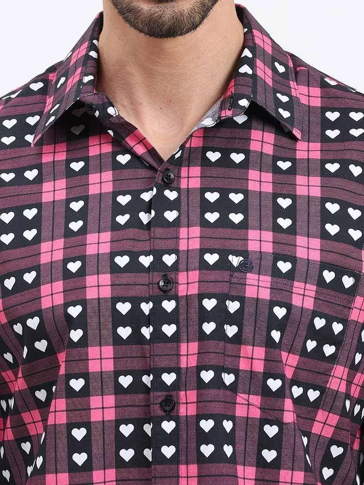 Love Checks Printed Full Sleeve Shirt