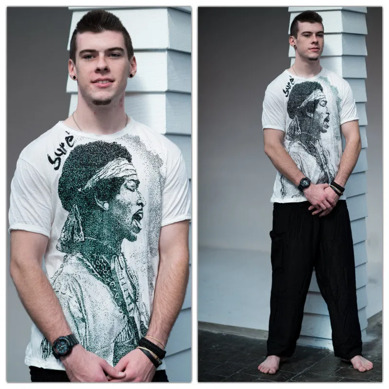 Mens Jimi Hendrix T-Shirt in White