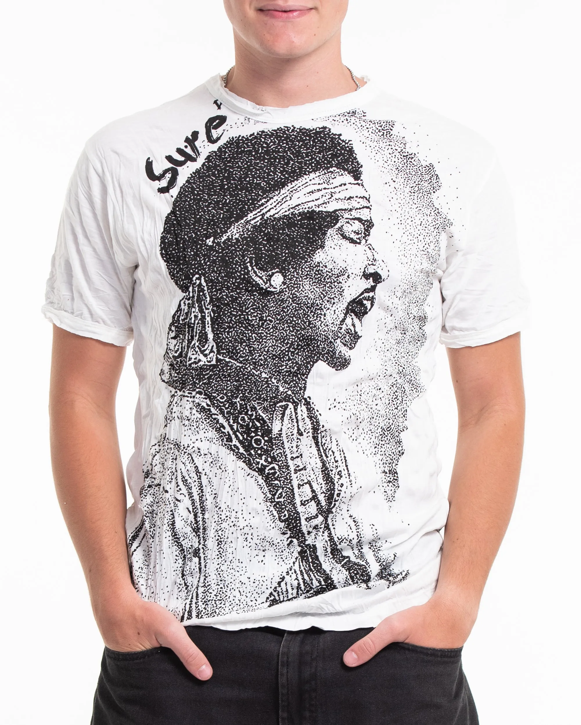 Mens Jimi Hendrix T-Shirt in White