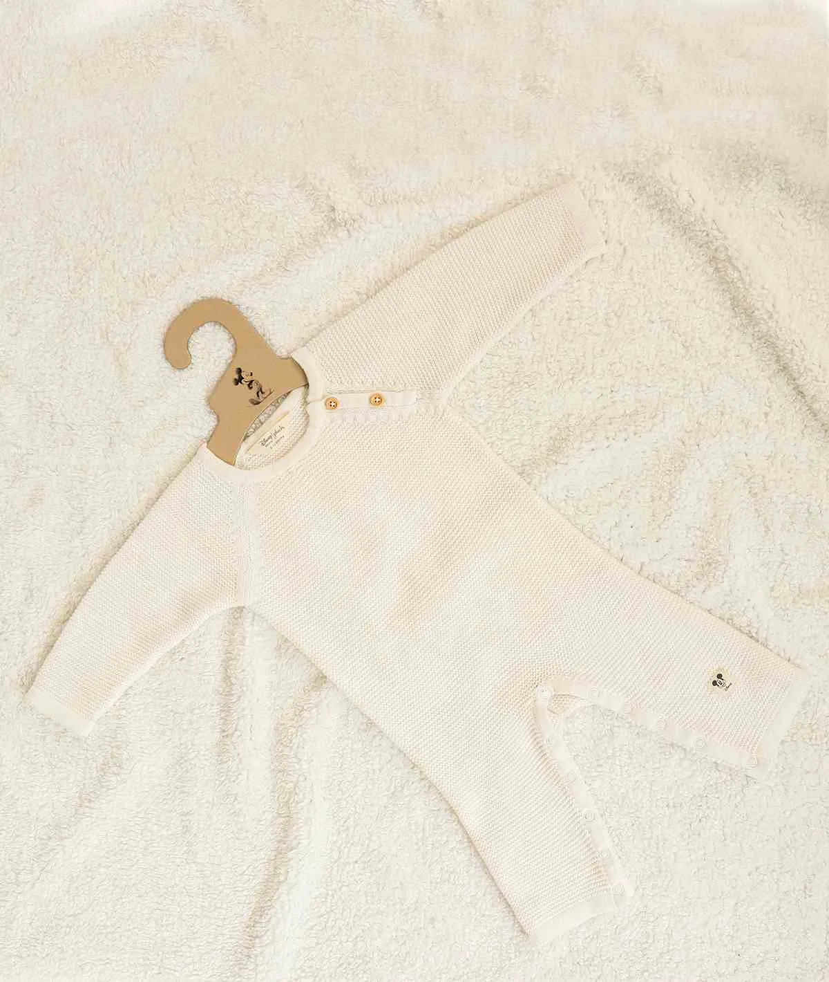 Mickey Mouse Romper for Newborn Babies in Ivory color