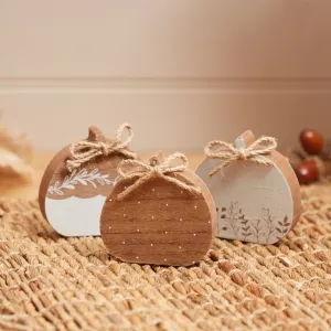 Mini Wooden Block Pumpkins - Various Styles