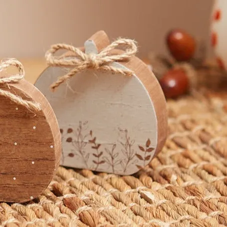 Mini Wooden Block Pumpkins - Various Styles