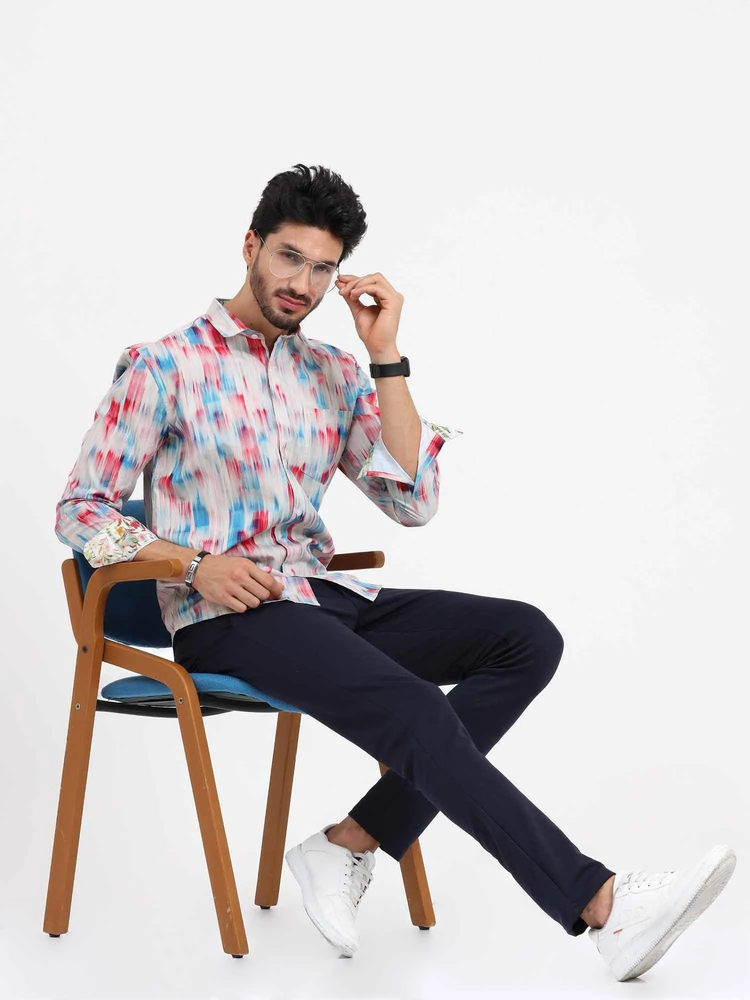 Multi Hue Printed Full Sleeve Shirt