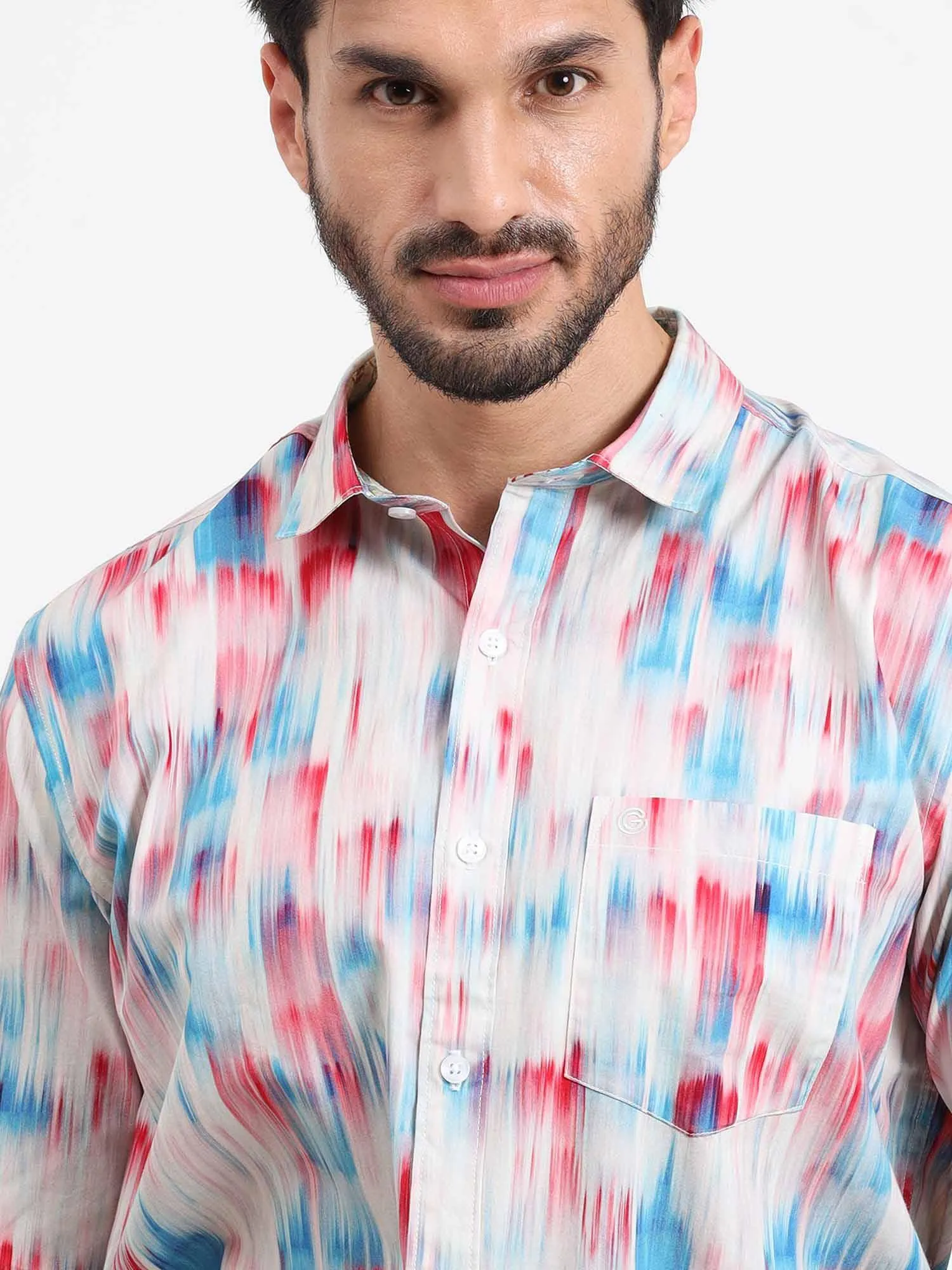 Multi Hue Printed Full Sleeve Shirt