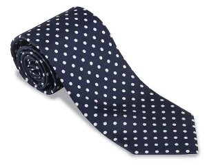 Navy/White Windsor Dots Necktie - F713