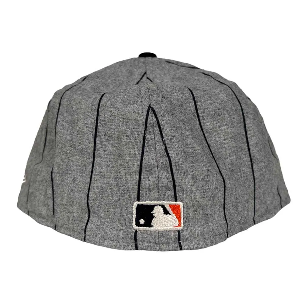 New Era Hat 5950 Houston Astros Heather Pinstripe Gray Light Wool 5950 Day