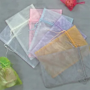 Organza Bags  6in x 9in White 6ct