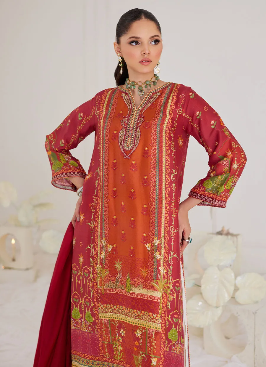 Paulina Rust Shirt And Dupatta