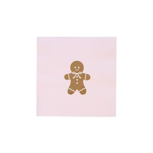 Pink Gingerbread Beverage Napkins | 20 ct.