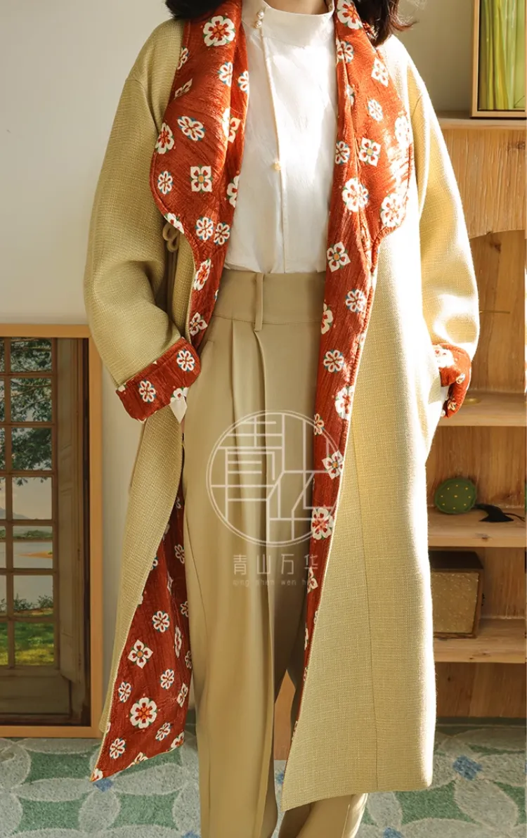 (Presale) Zao Qiu 早秋 Early Autumn Modernized Tang Double Lined Pi Ao Coat