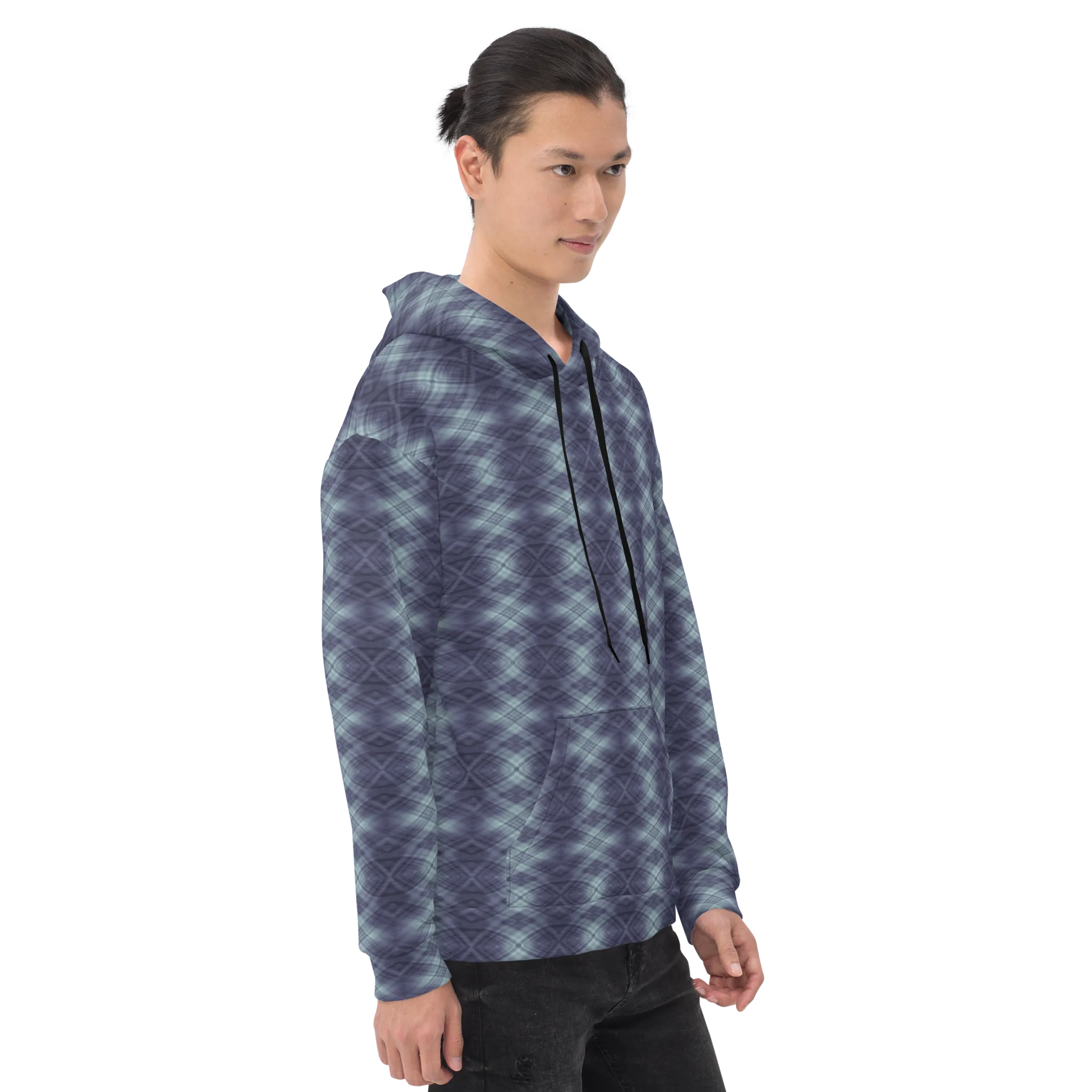 Recursia Argyle Rewired II Men's Hoodie In Blue