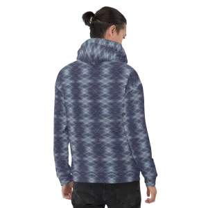 Recursia Argyle Rewired II Men's Hoodie In Blue