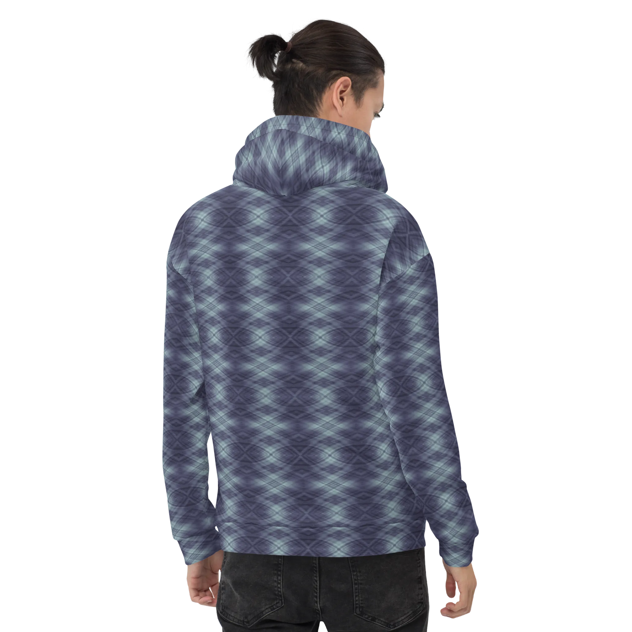 Recursia Argyle Rewired II Men's Hoodie In Blue