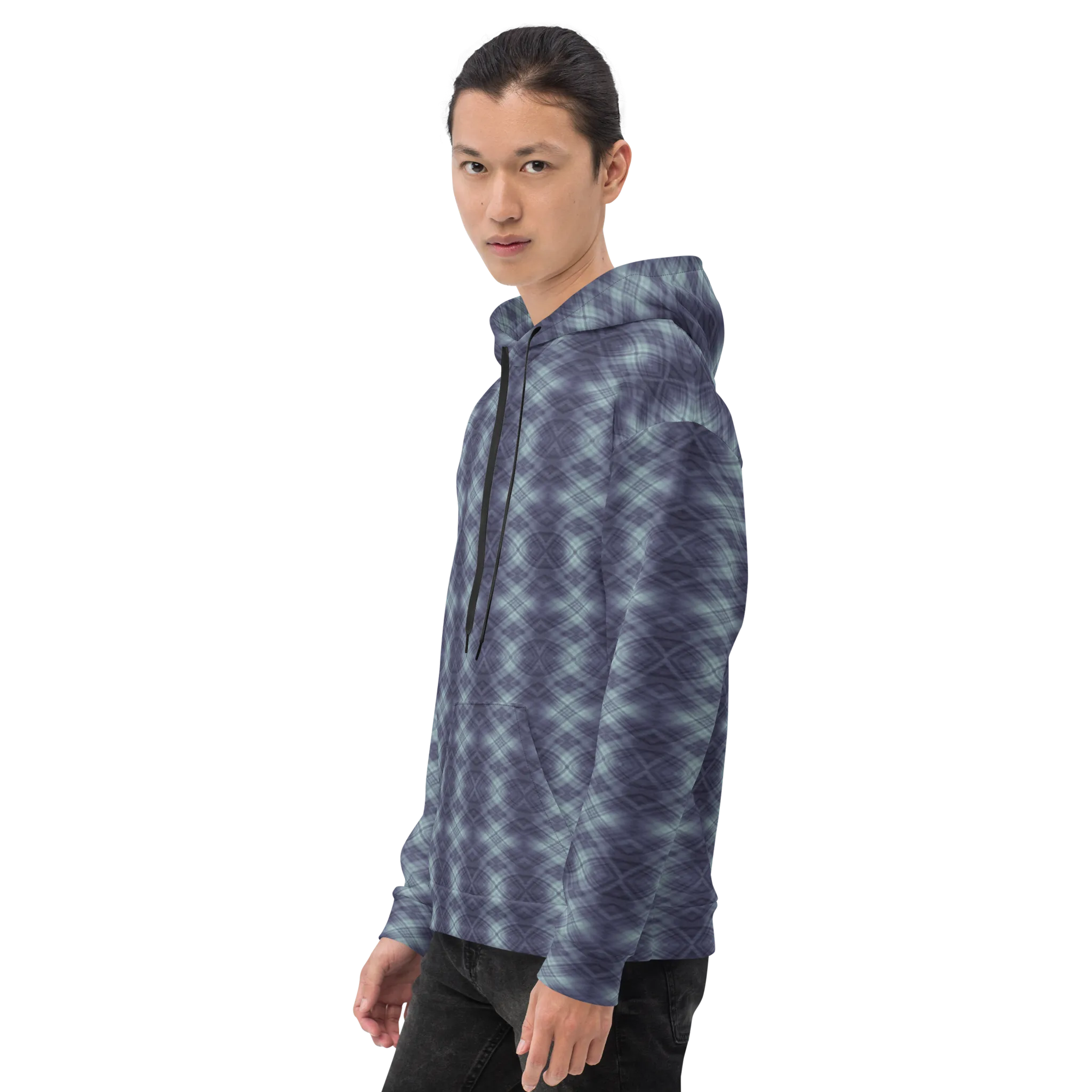 Recursia Argyle Rewired II Men's Hoodie In Blue