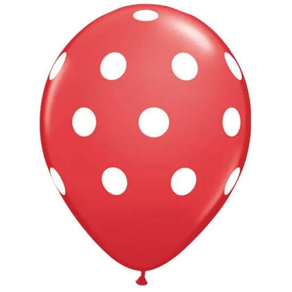 Red Big Polka Dots Balloon