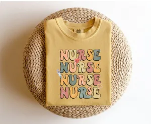 Retro Colorful Nurse Shirt | Nurse Apparel | Nurse T Shirt