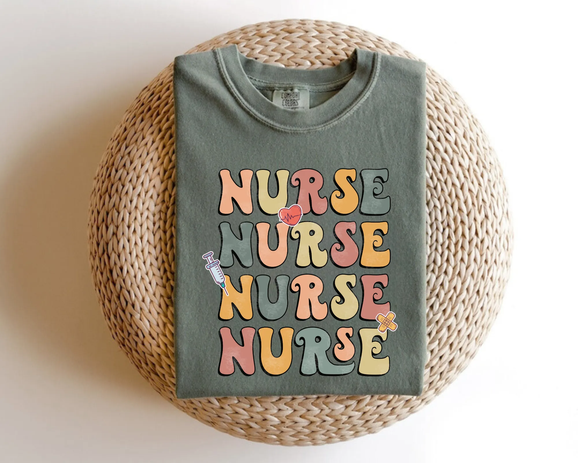 Retro Colorful Nurse Shirt | Nurse Apparel | Nurse T Shirt