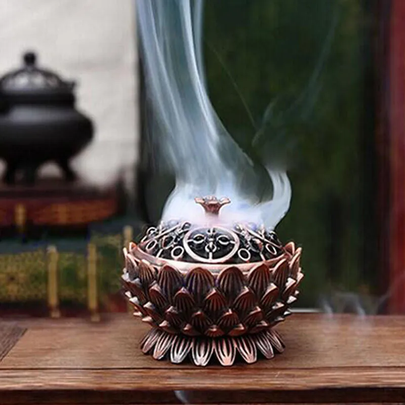 Retro Lotus Unique Incense Burner Buddha Incense Sticks Holder