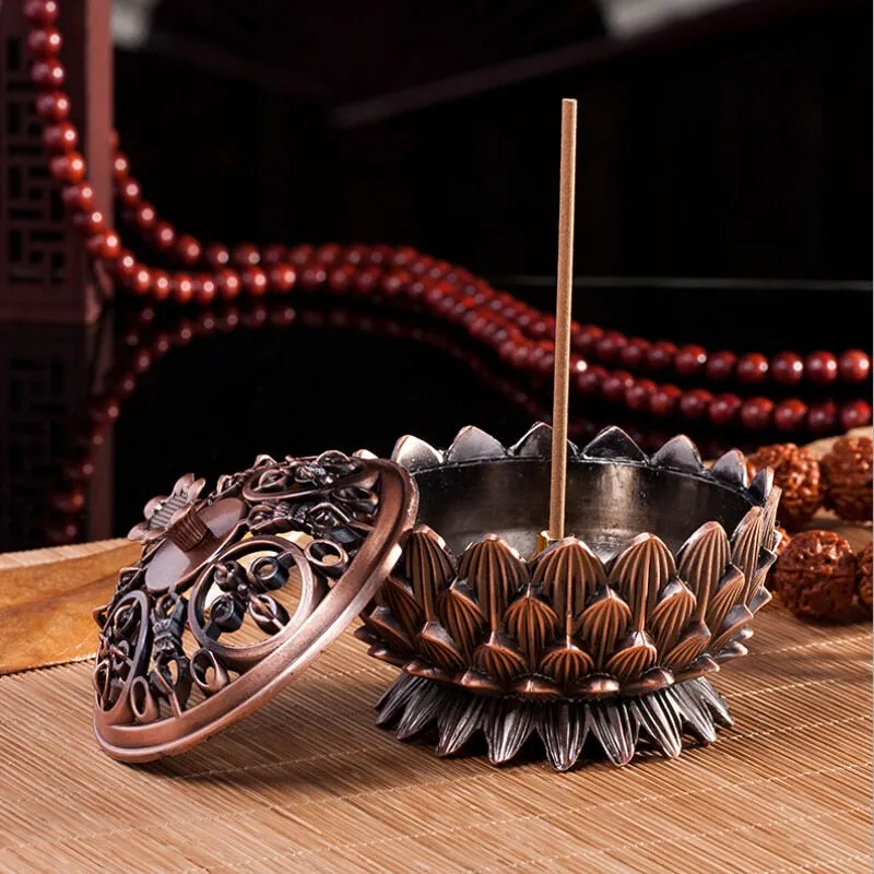 Retro Lotus Unique Incense Burner Buddha Incense Sticks Holder