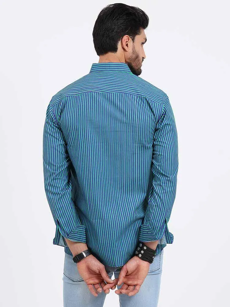 Simple Stripes Printed Full Sleeve Shirt