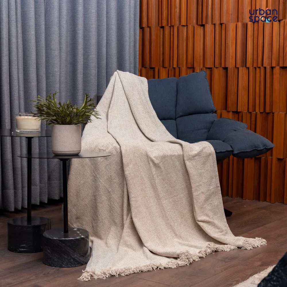 Soft Chenille Throw | Blanket for Sofa and Bed | Use For Picnic & Gifting - Beige