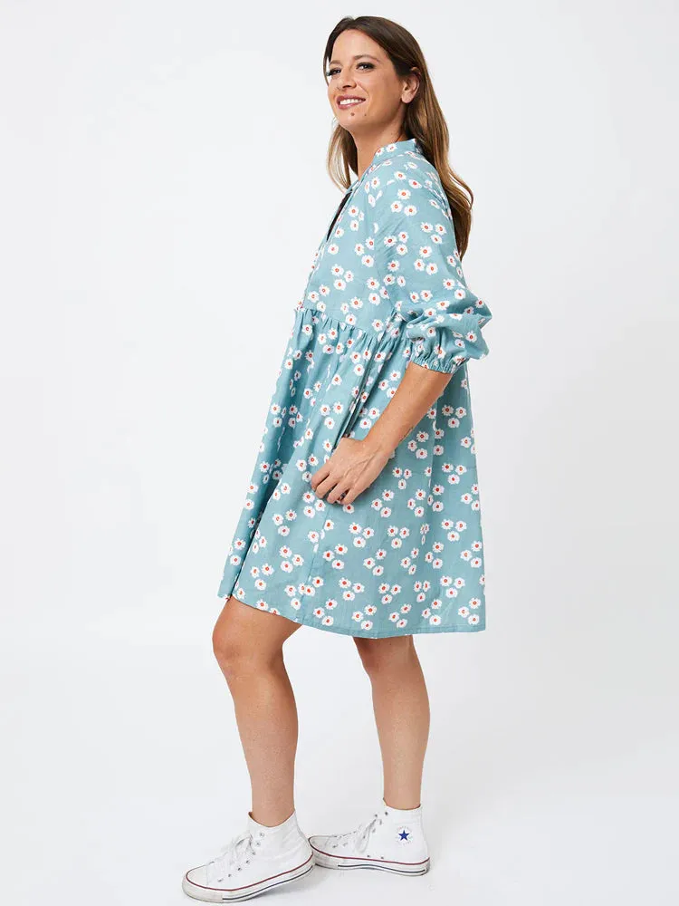 Sohla Mini Dress in Floral Trio Slate