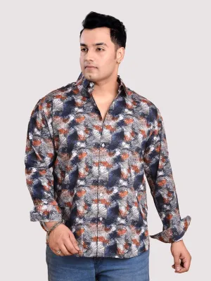 Sparkling Flower Giza Cotton Full Sleeve Men's Plus Size