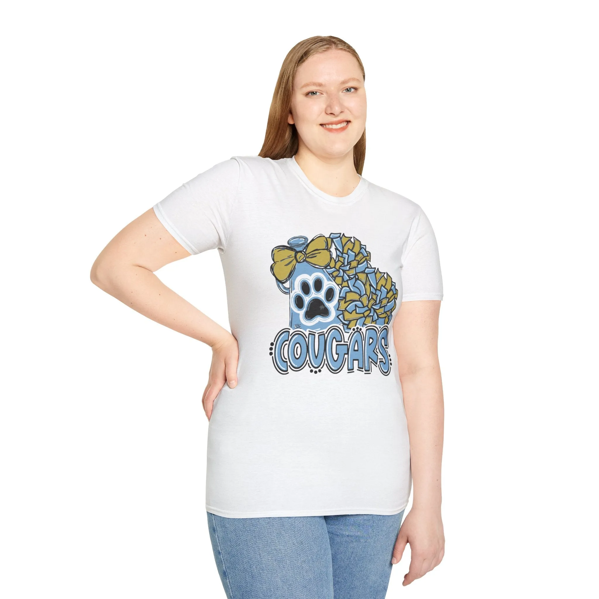 Unisex Softstyle T-Shirt - Cougars Cheer