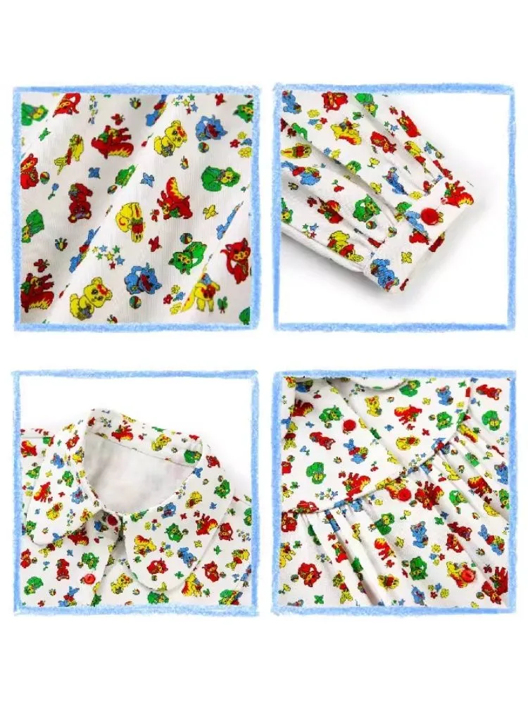 White Blouse A-line Colorful Printed Clashing【s0000004509】