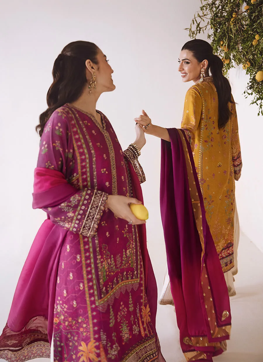 Zarf Ochre Shirt And Dupatta