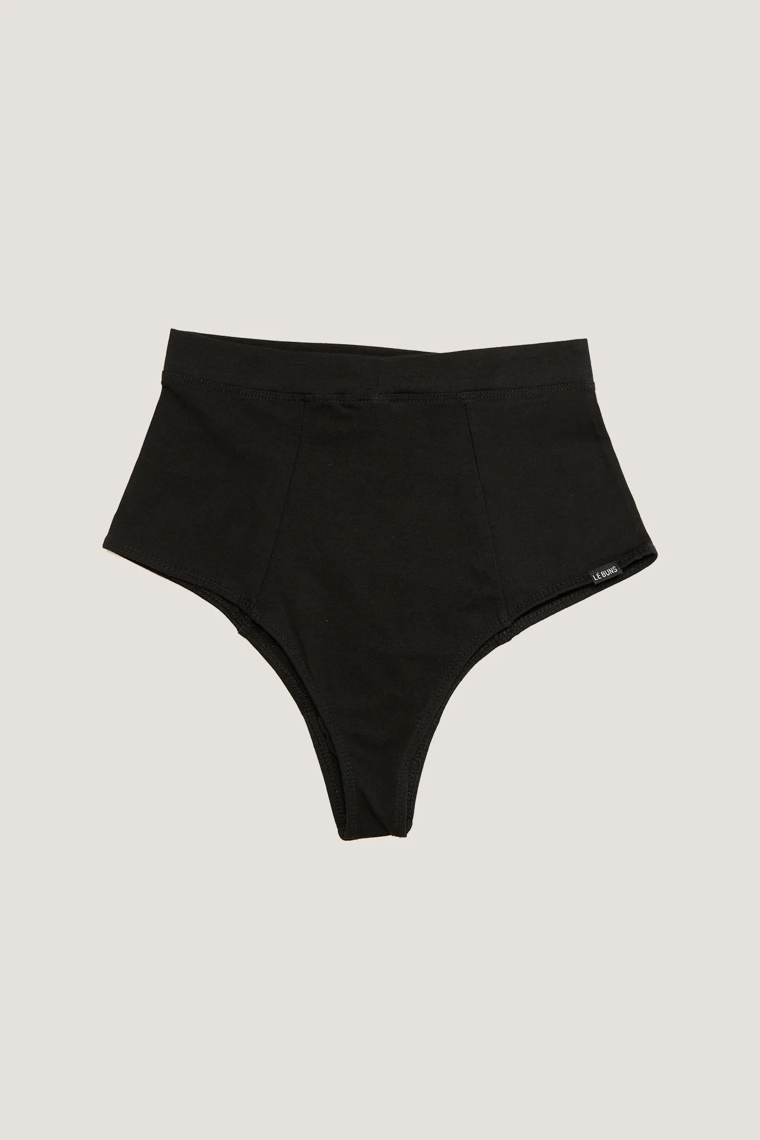 ZARI ORGANIC COTTON HIGH CUT CHEEKY BRIEF - BLACK